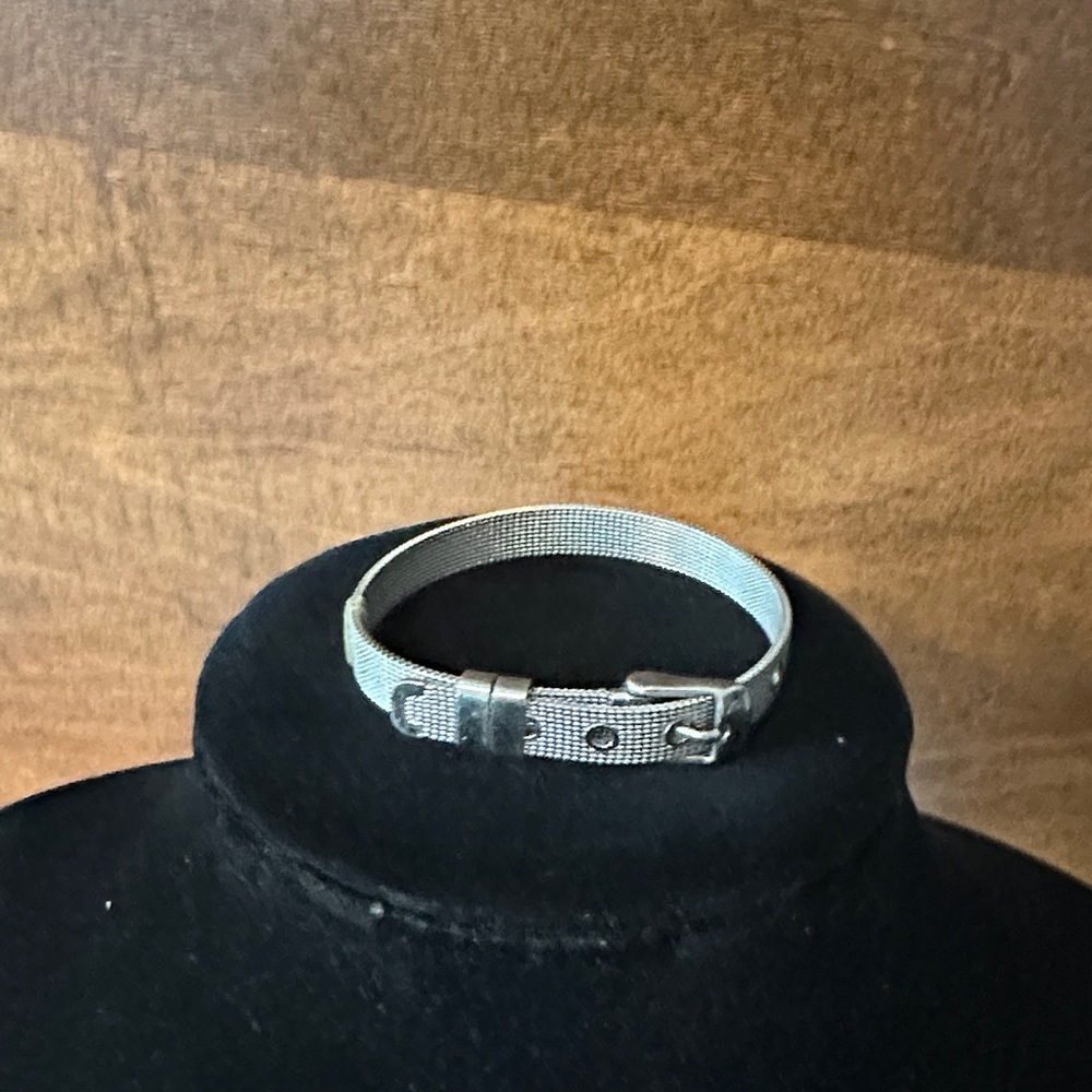 Silver Mesh Belt Bracelet